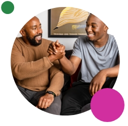 Two men shaking hands